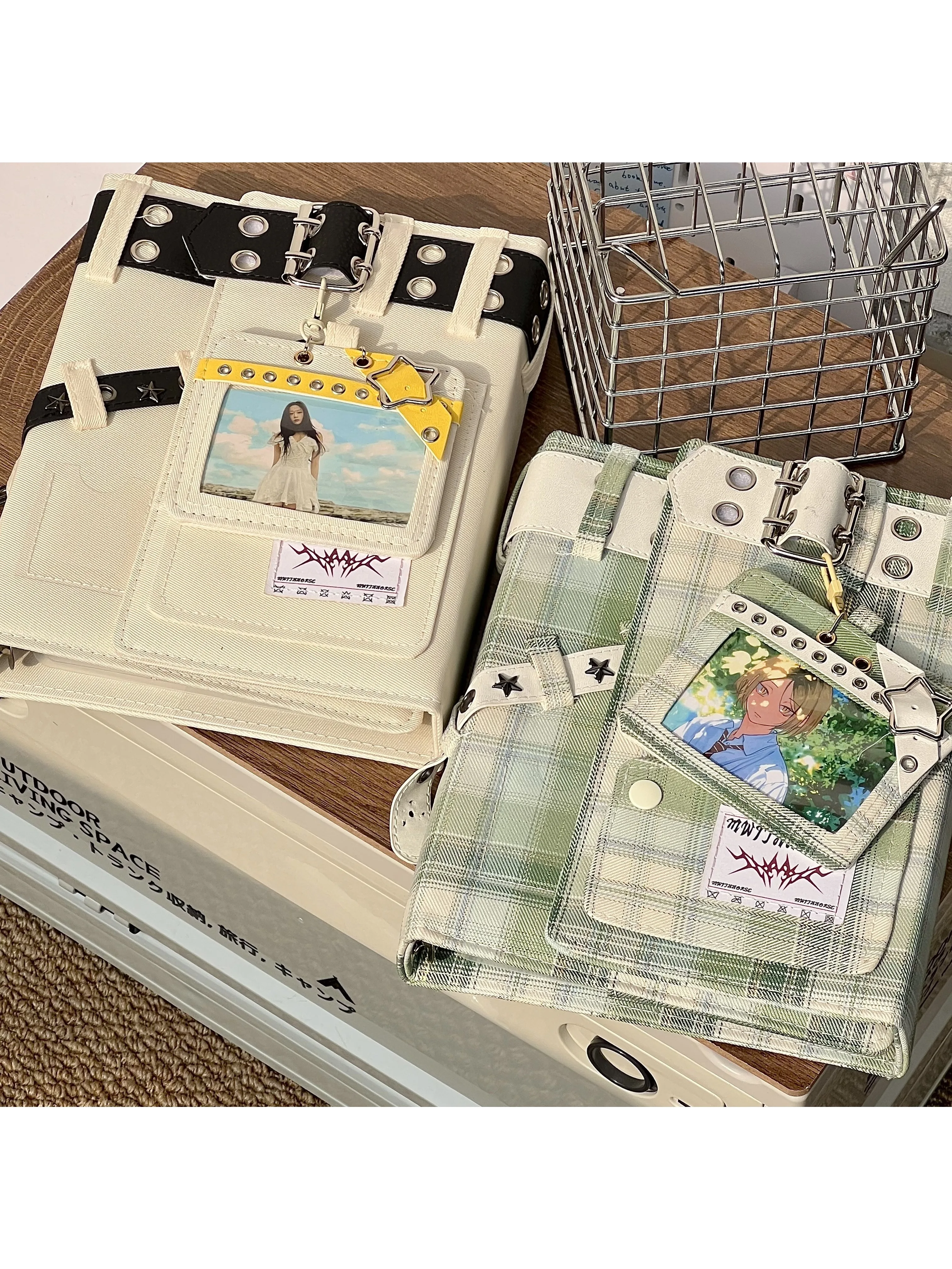 Album de cartes Photo A5 en Denim étoile à carreaux Y2K, classeur Vintage de Style doux et Cool, carte Photo idole, collecte de stockage K-Pop Polaroid