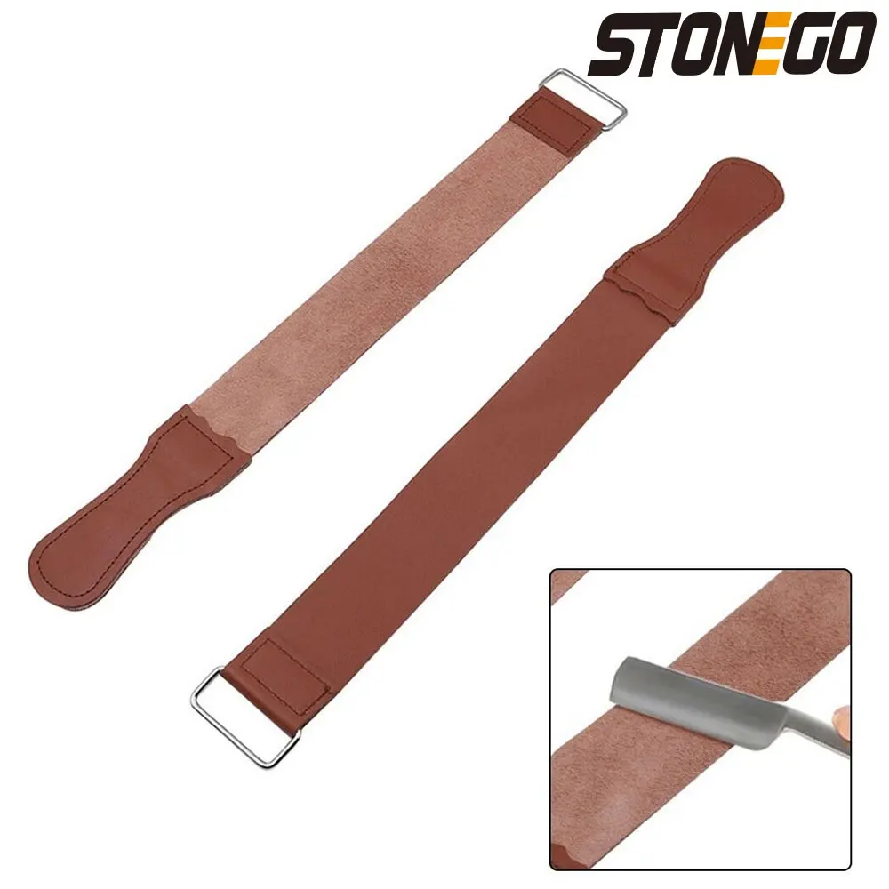 

STONEGO Genuine Leather Strop Strap Barber Straight for Razor Folding Knife Knives Precision Sharpening