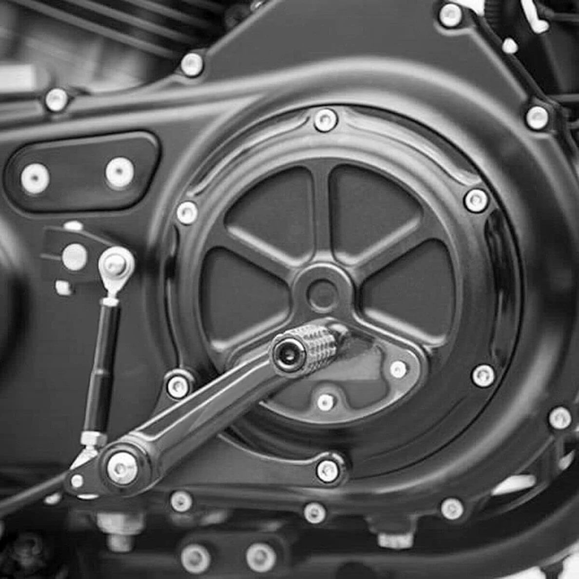 CNC 6 ثقوب وضوح ديربي غطاء ل هارلي سبورتستر 1200 مخصص XL1200C 883 SuperLow XL883L 05-19 غطاء المحرك حامي #1