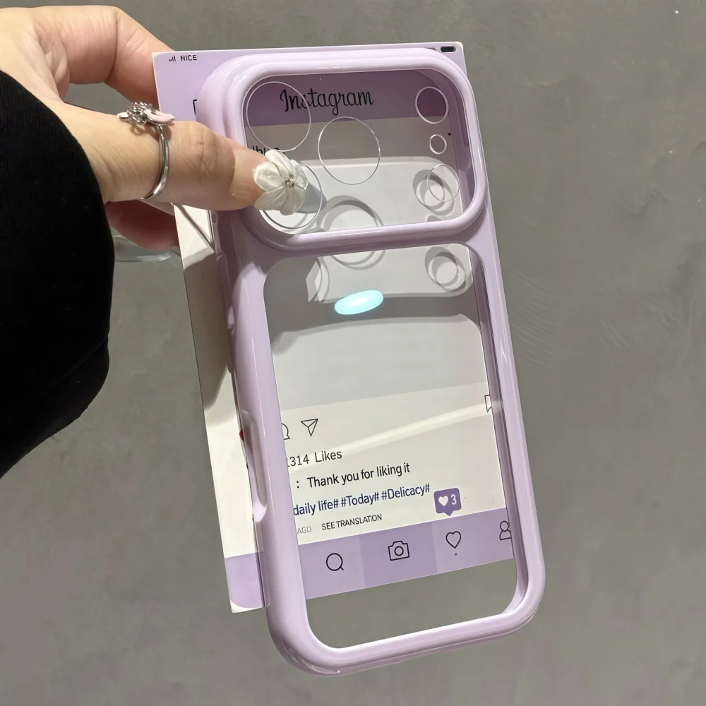 Luxuriöse Bonbonfarben-Kontrast-Transparenthülle für iPhone 17 16 15 18 Pro Max 14 13 18Pro 17Pro Klare Ultradünne Stoßfeste Hülle – Detail 5
