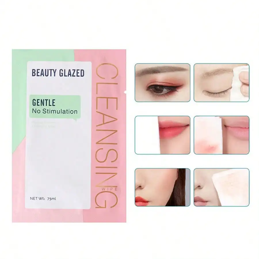 Make-up verwijderen Natte doekjes 7,5 ml Olievrije geurvrije snelle reinigingsdoekjes voor de gevoelige huid Dermatoloog getest