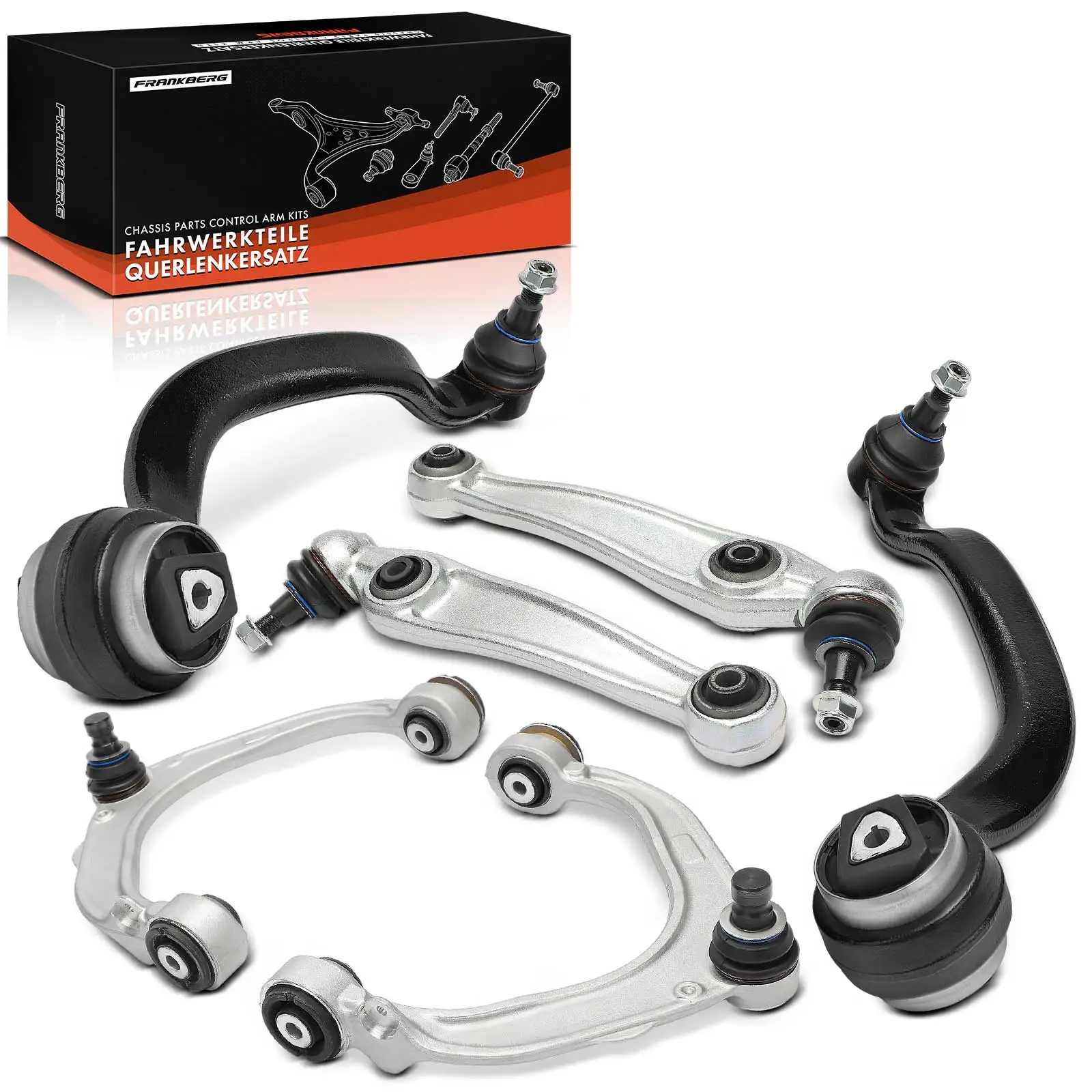 Frankberg 6-delige draagarmset vooras links rechts boven voor BMW 1-serie E81 E88 3-serie E90 E93 X1 E84 31126776417