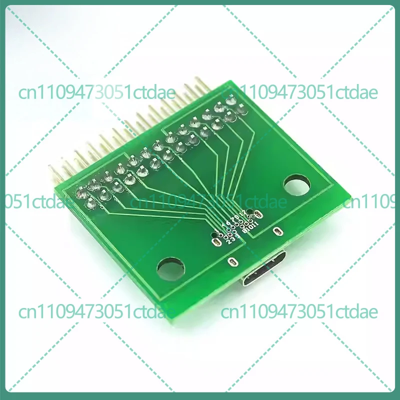 10-50pcs For Double-Sided Type-C USB 3.1 Female Breakout Board 24P with Header