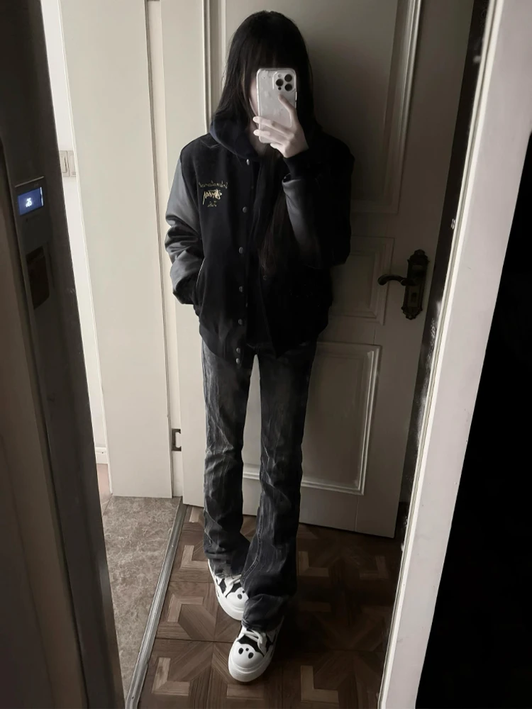 

Джинсы Cleanfit Bla с рисунком молнии, мужские и женские узкие прямые леггинсы High Street Vibe, брюки на молнии со средней талией