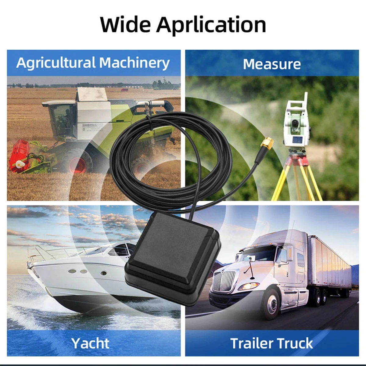 High Precision RTK RTD Antenna Centimeter Positioning L1+L2+L5 3-Satellite 7-Frequency GNSS Measuring Antenna