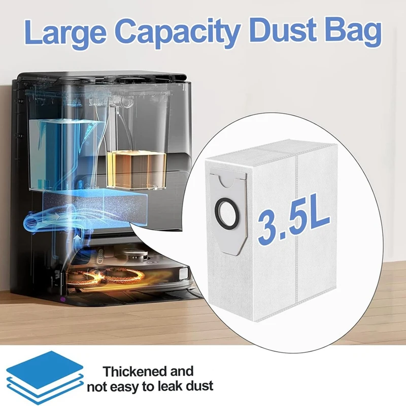 BAAG-bolsas de aspiradora para Robot aspirador Eureka J12 Ultra/Midea V12, juego de accesorios de bolsa de repuesto para bolsa de polvo