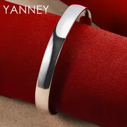 10MM 925 Sterling Silver Bracelet Fine 62MM Aperture Bangle Women Men Fashion Wedding Party Gift Jewelry Accessories