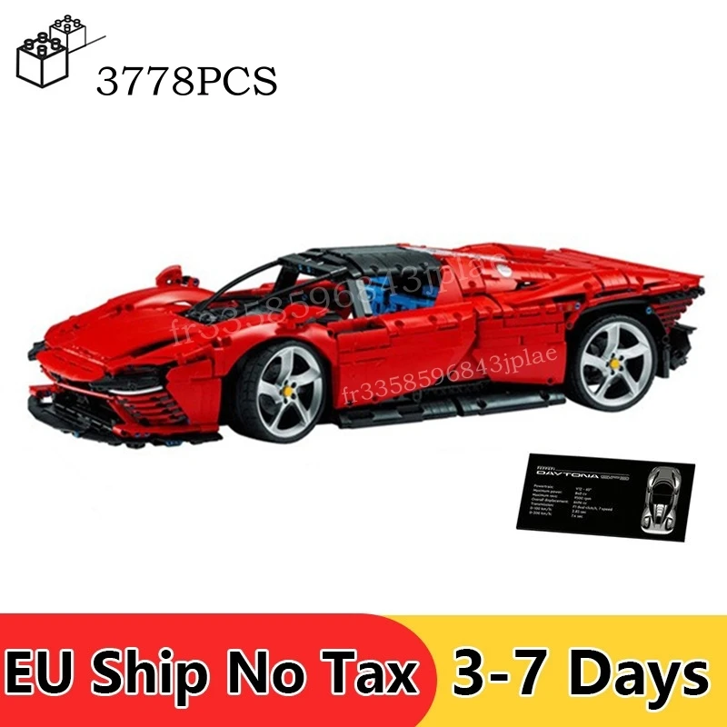 3778 Pcs /Set Technical Super Car Model Daytona SP3 Building Blocks Compatible 42143 Bricks Toys For Adults Boys Birthday Gifts