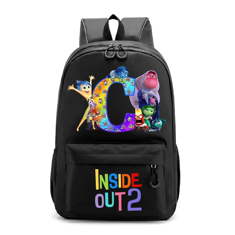 Inside Out 2 litery A-Z plecaki dla dzieci nowy Disney Anime śliczne tornistry dziewczyny chłopcy szkolny plecak podróżny plecak dla dzieci prezent