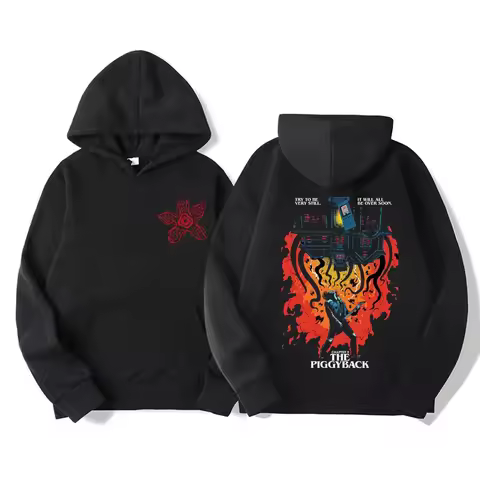 Eddie Munson Hoodie Women The Demogorgon Streetwear Cannibal Flower Monster Hoodies Men Vintage Rock Sweatshirts