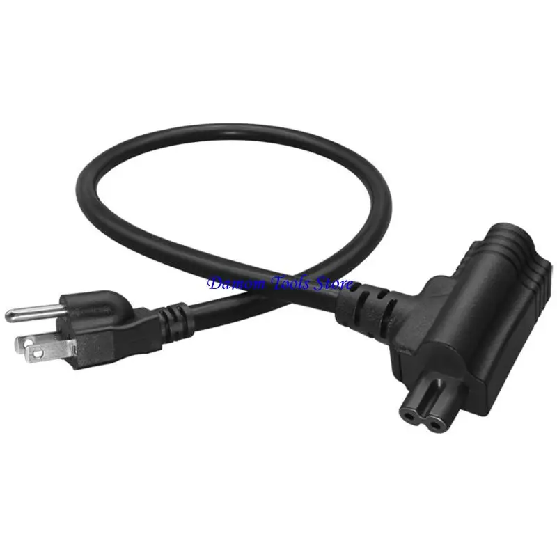 57BE 3 Interfaces Port Cable Nemas 5 15P Male to Double Female Port 14AWG Copper Wire for Home and Office Electronics
