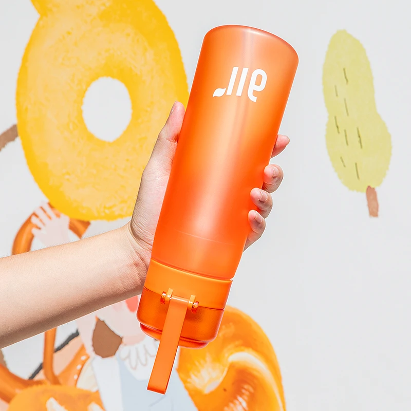 1pc Luft Wasser Flasche Mit 1pc Zufällige Bär Geschmack Pods Tragbare Transparente Wasser Tasse Mit Stroh Auslaufsicher outdoor Sport Tassen – Detail 6