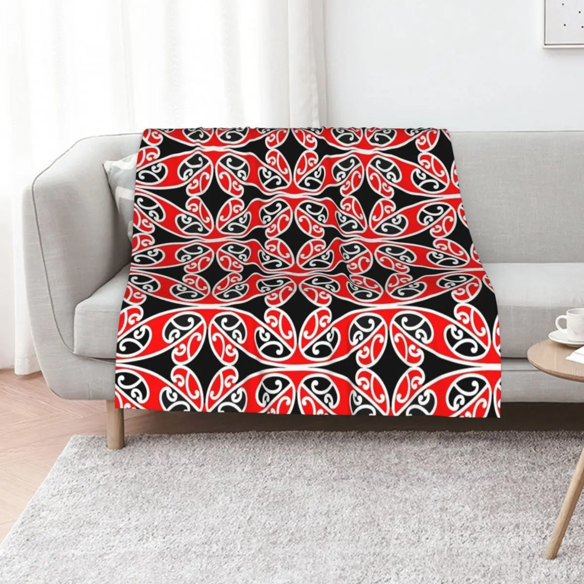 Maori Traditional Pattern Hammehead Shark Throw Blanket Sofa Quilt Shaggy Hair sofa bed Soft Beds christmas decoration Blankets