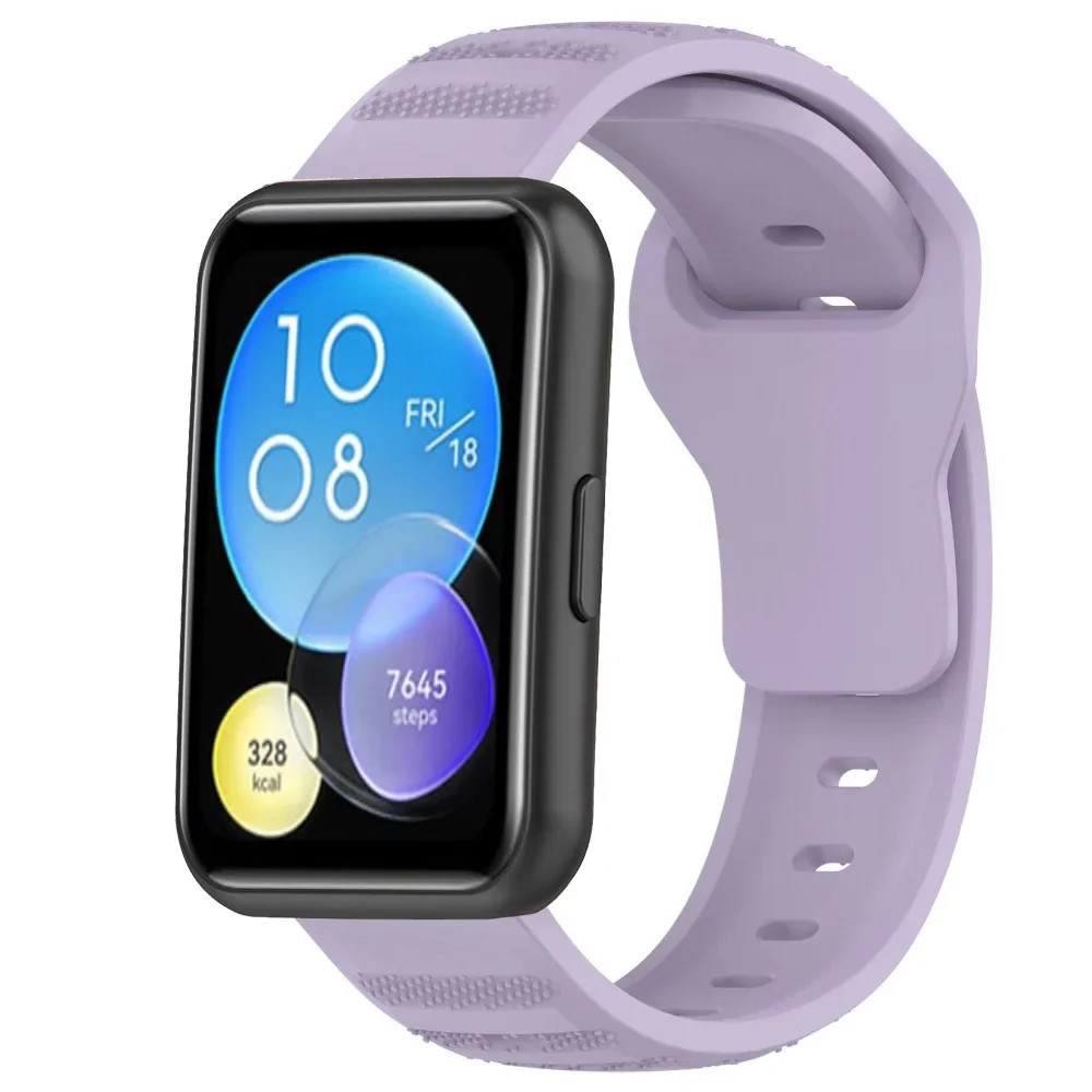 Sport Silicone Watch Strap Band With Connector For Huawei Watch Fit 2 / Fit New / fit2 Smart Watch wristband correa