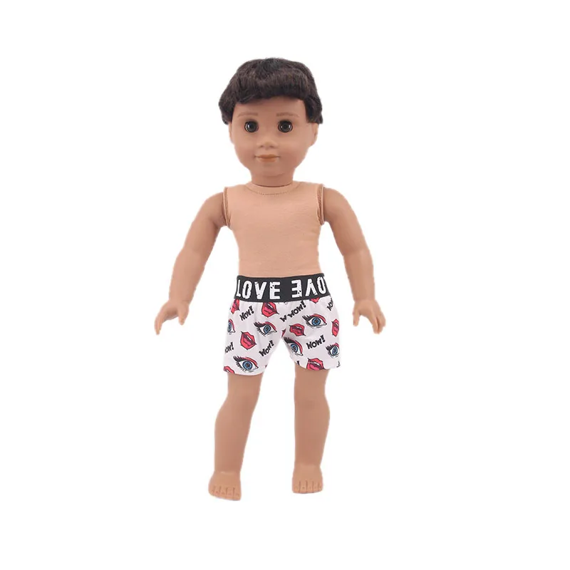 Handmade Men\'s Skinny Swim Shorts Underpants Fit 18Inch Doll & 43cm Reborn Baby Doll Clothes Accessories Doll Panty Generation