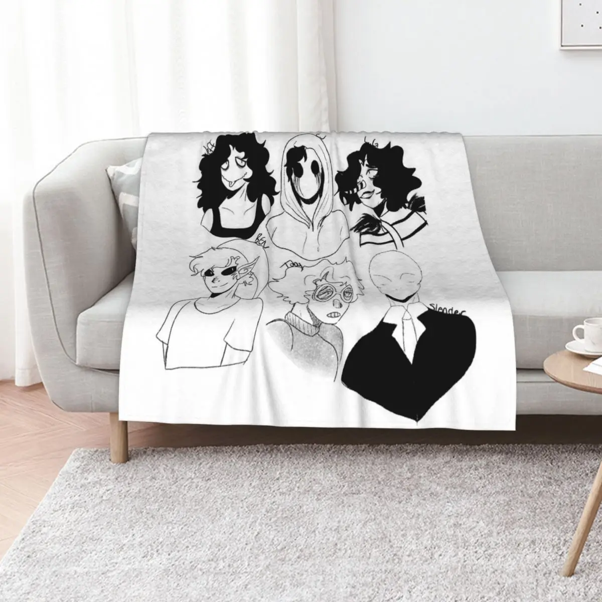 

Creepy pasta (main) group Throw Blanket Hairys Fashion Sofas Luxury Thicken Camping Blankets