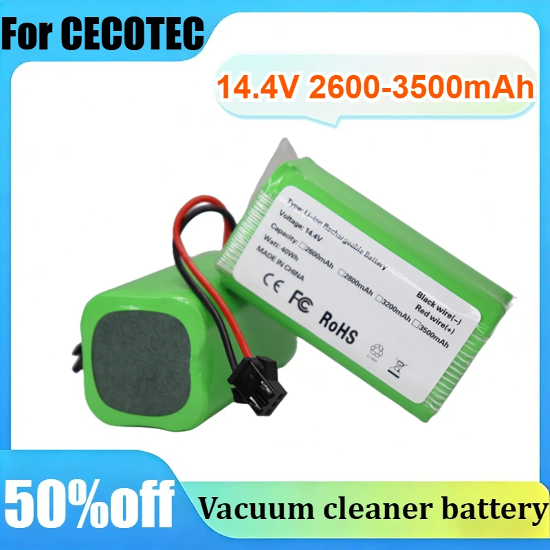 

Запасная батарея для пылесосов CECOTEC CONGA 950 990 999 1190 1091 1099 1790 1990 2290 5290, 14.4В 3500мАч