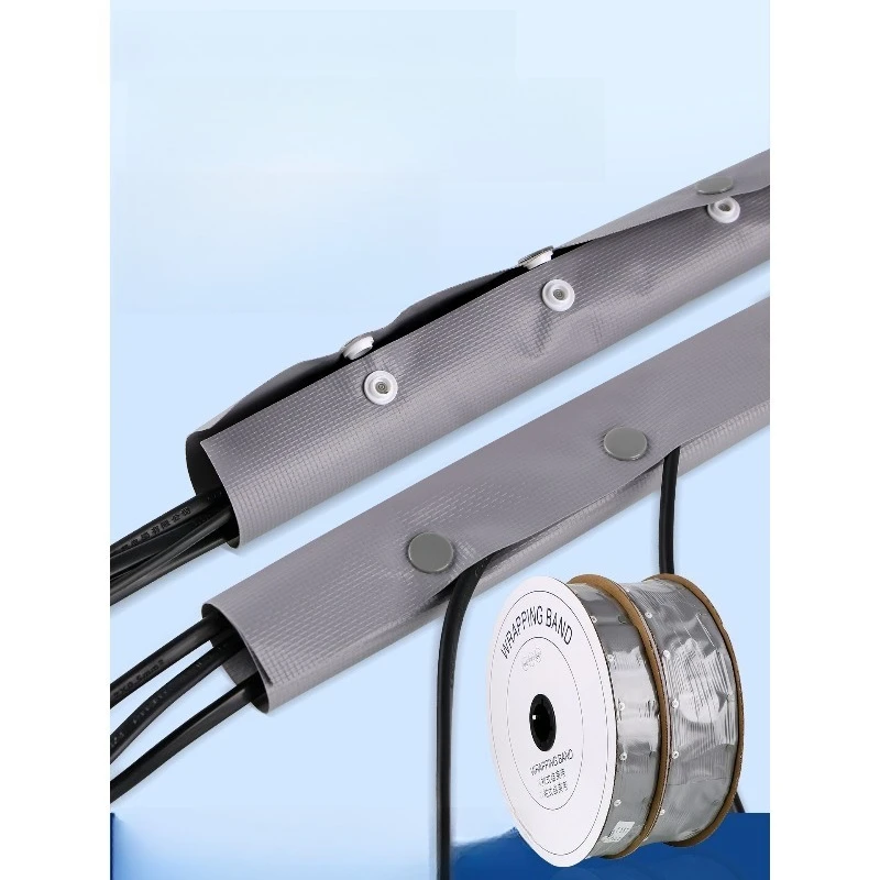 

PVC button end with environmentally friendly flame retardant wire wrapping sleeve PC100 double-sided button cable protective