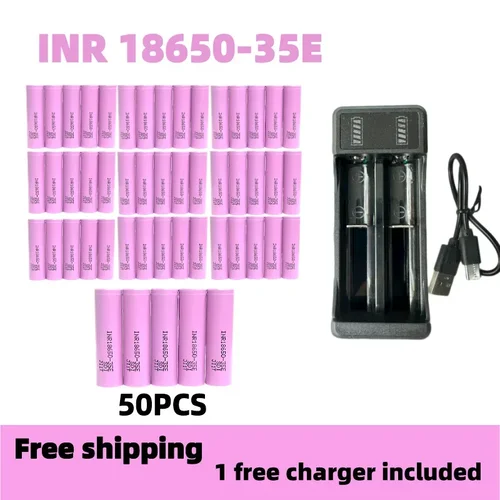 18650 충전식 리튬 이온 배터리, INR18650 배터리, 35E, 3500mAh, 25A 방전, 3500mAh, 3.7v 