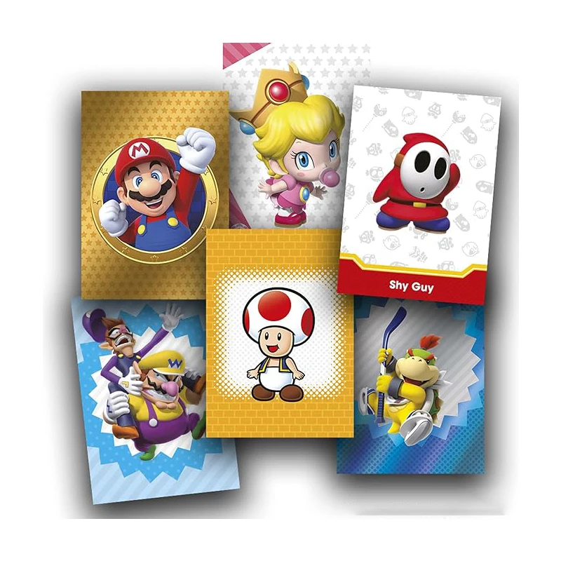 2025 Panini Super Mario ruilkaarten, blisterverpakking met 4 mouwen, 32 kaartencollectie