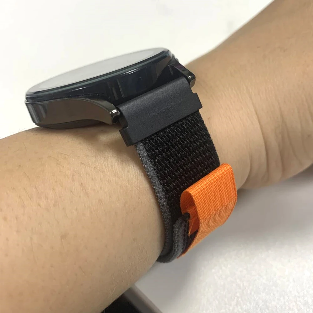 22mm náilon esporte respirável cinta para suunto run race 2/s pulseira para suunto 9 pico dlc/pro oceano vertical tecido loop pulseira