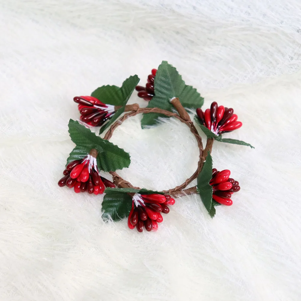 

10Pcs Christmas Simulated Red Berries Wreaths Decorative Rings Door Hanging Holiday Decor Christmas Decor