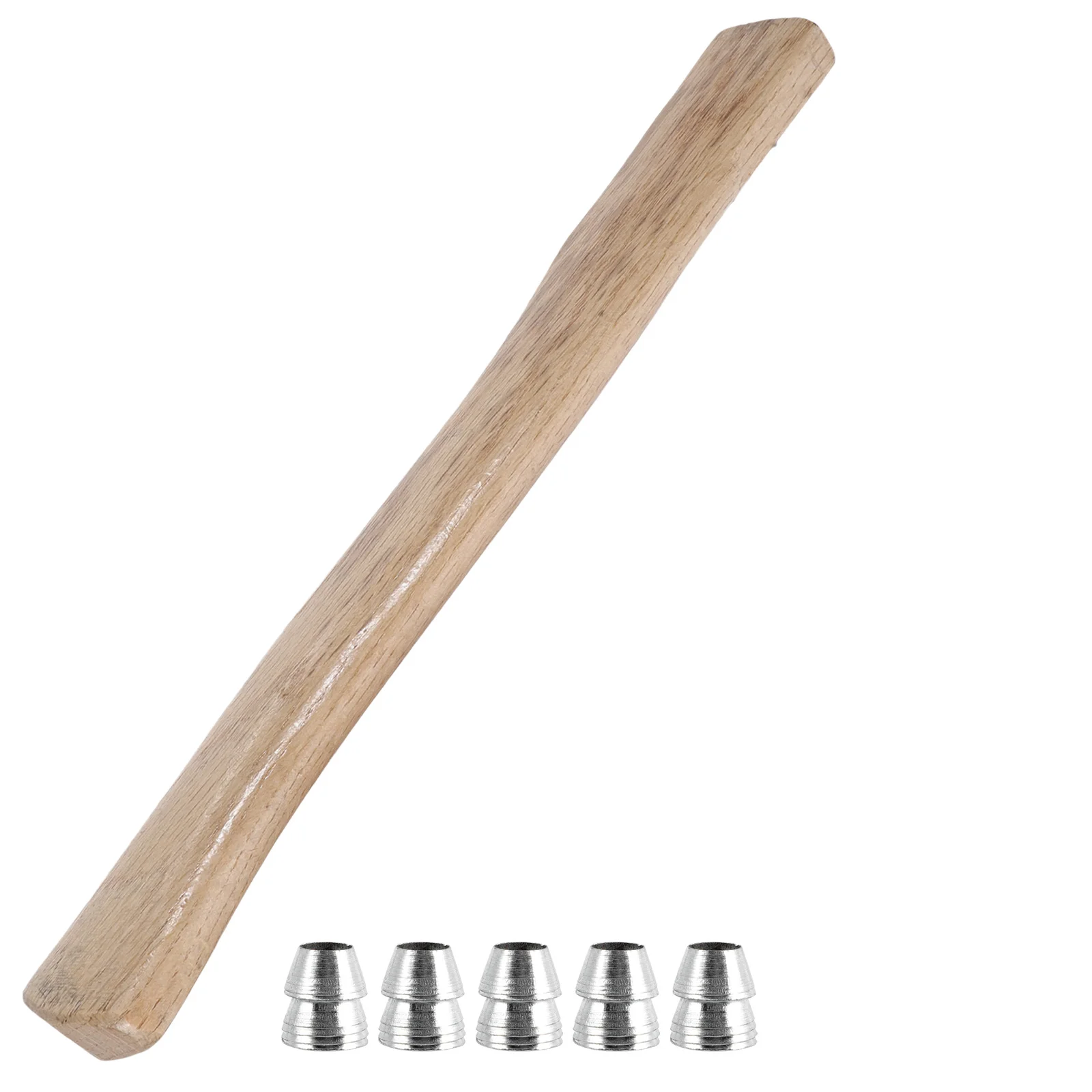 

1Set Hatchet Handle Replacement Wooden Handle with Reinforcing Metal Wedges Easy Install Tool for Woodworking Hammer Repair