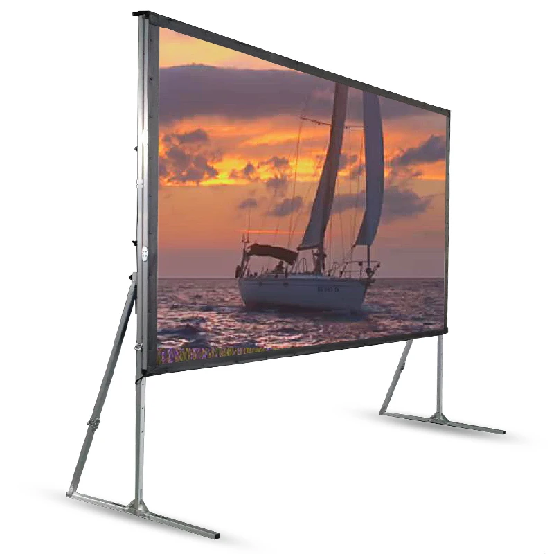 2026200inch  Large Size Outdoor Quick Fast Foldable Front and  Rear Projector Screen with Flight casepromote sales