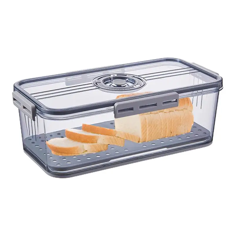 Bread Container Time Recording Reusable Freshness-Preserving Bread Holder Bin Bread Holder Bin Airtight Loaf Bread Saver Bread