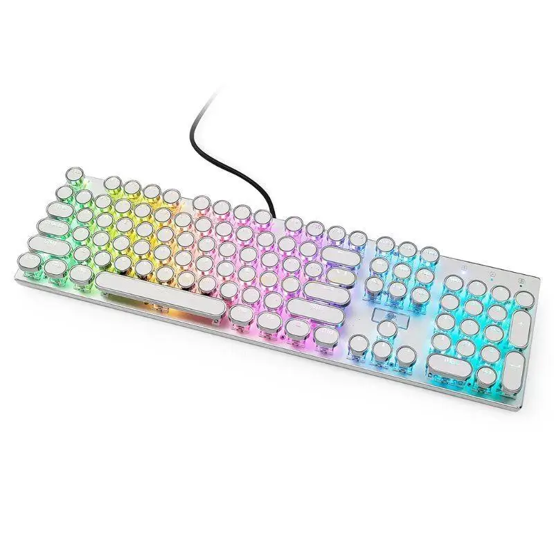 104/87 Keys USB Keyboards Gaming Keyboards RGB Backlit สำหรับ PC Laptop Gamers
