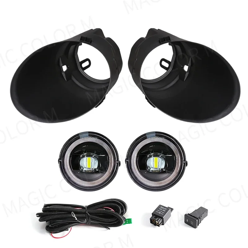 LED Fog Light For Toyota Tacoma Tundra Sequoia 2005 2006 2007 2008 2009 2010 2011 2012 2013 2014 2015 DRL Angel Eyes Clear Lens