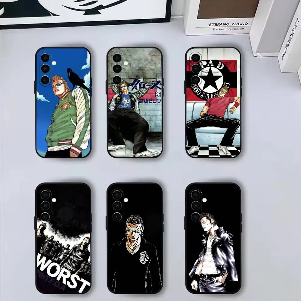 

Delinquent boy W-Worst C-Crows Z-Zero Phone Case For Samsung Galaxy A73,A72,A71,A70,A53,A52,A51,Soft Silicone Black Cover
