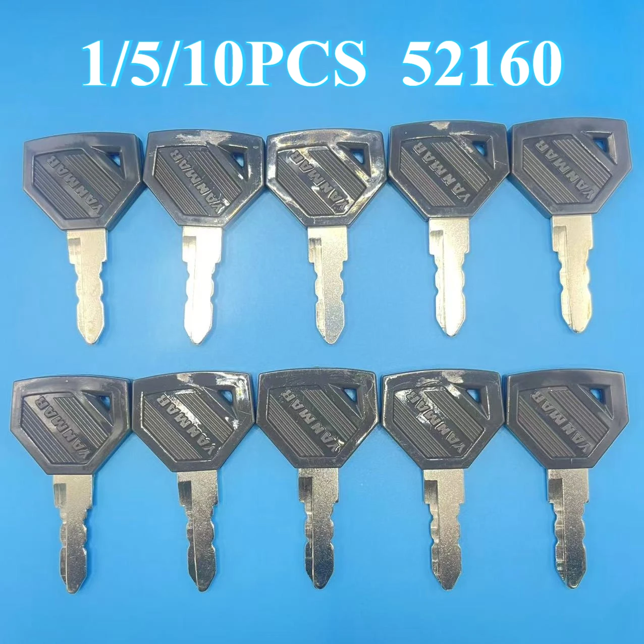1/5/10PCS 52160 Ignition Key 198360-52160 KEYS for Machines Excavator Grader Dozer SC2400 SC2450 EX2900 Tractor