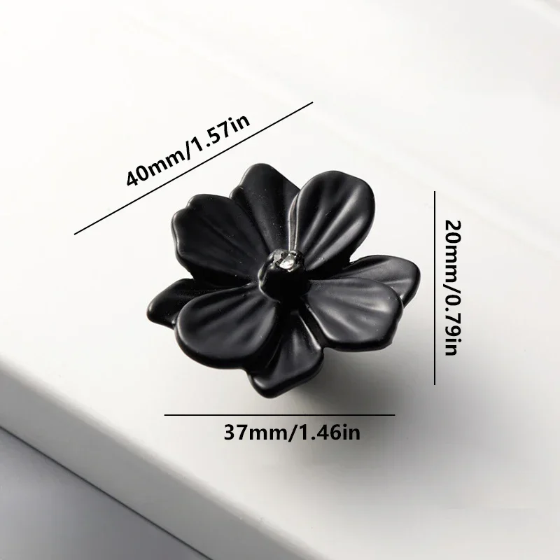 1pcs Flower Shape Cabinet Knobs Drawer Dresser Kitchen Cupboard Door Handles for Furniture Hareware