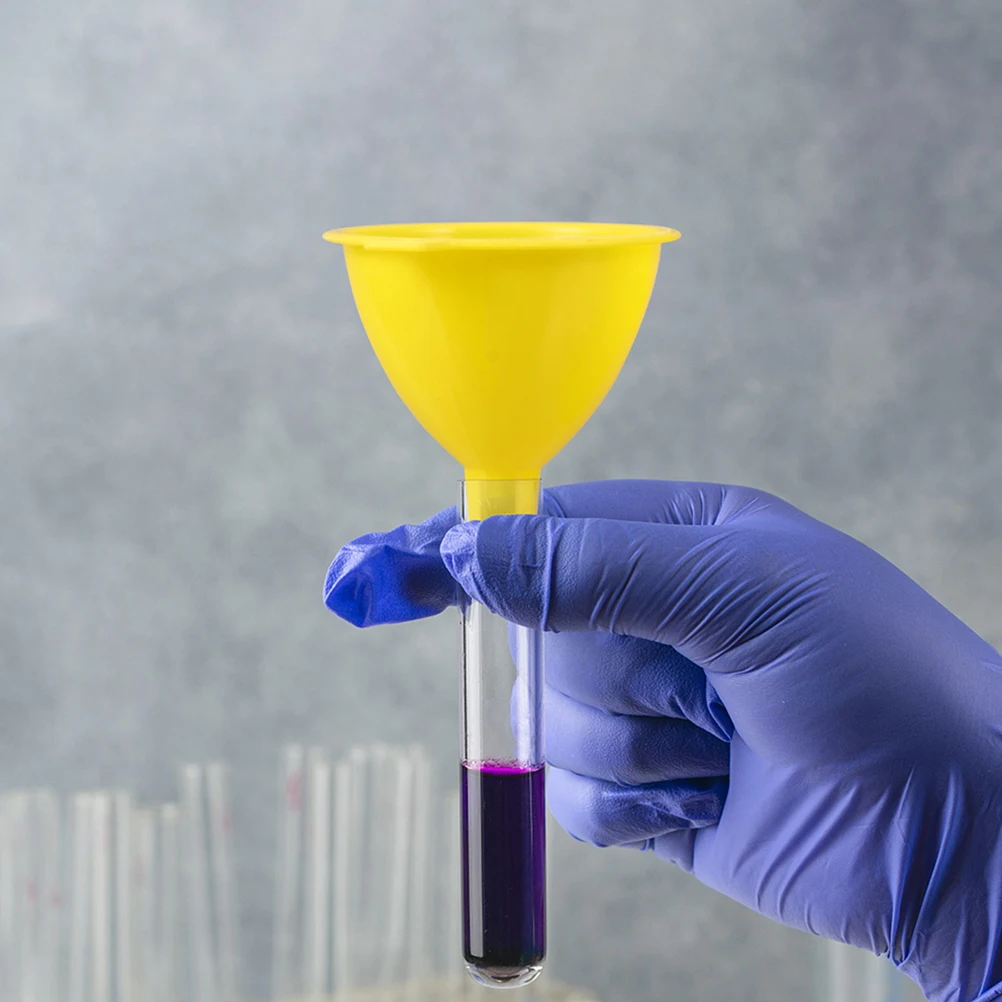 

15 шт., лабораторная воронка, желтый фильтр, пластиковые воронки, пищевой эксперимент, стержень для переноса жидкости, маленькие бутылки, легкое хранение
