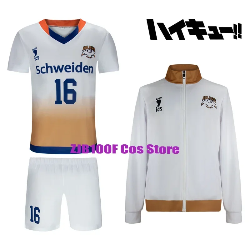Anime Cosplay Team AD Volleyball Club Costume Kageyama Tobio Jersey Ushijima Wakatoshi Sportswear Uniform Coat Korai Hoshiumi - view 4