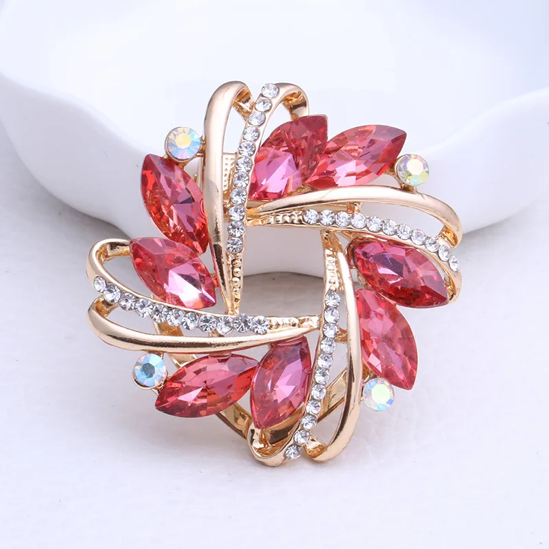 Women Shawl Ring Clip Dual-purpose Scarve Fastener Crystal Silk Scarf Buckle Brooch Wedding Fashion Jewelry Female Classic Gift