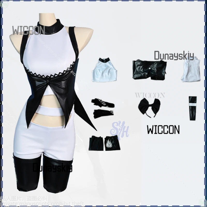 Shop1104340175 Store Blake Belladonna play RWBY tume أنماط القوطي السوداء المثير بدون أكمام Y2K موضة لوليتا الهالوين