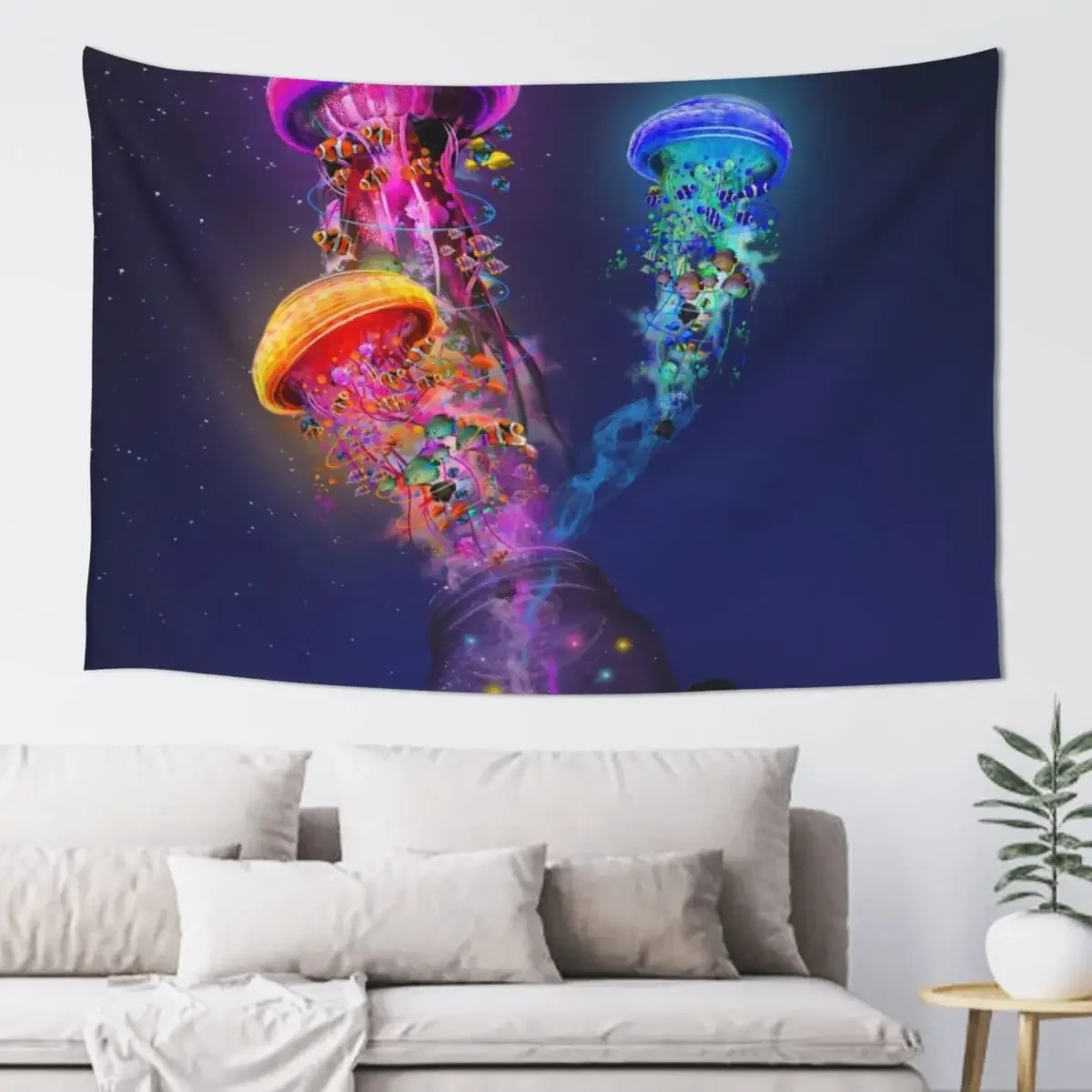 

Three Electric Jellyfish worlds Released Tapestry Room Decorating Aesthetic Things To The Room Tapestry