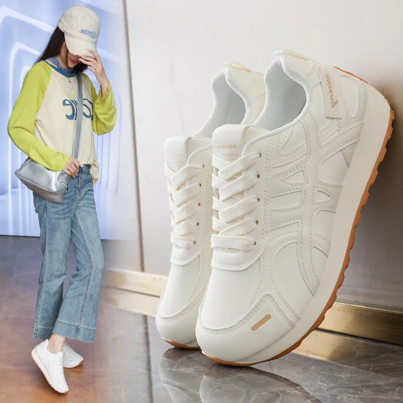 

Breathable Lace Up Shoes for Women Platform Running Sneakers for Casual Wear Lightweight Comfortable Walking Shoes