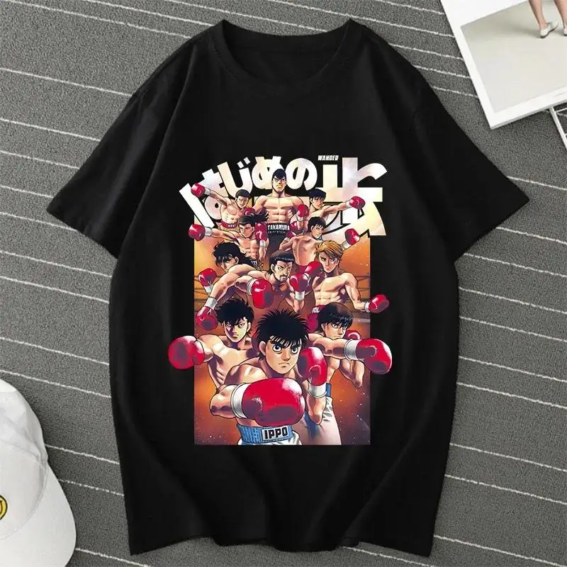 Anime Hajime No Ippo Kamogawa Boxing Gym T Shirt Makunouchi Takamura Celin KGB Print T Shirt Casual Plus Size T Shirt Women