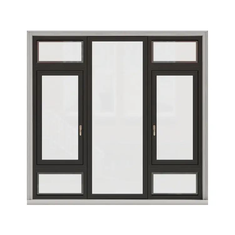 Multiple Styles Suitable for Home Use Hinged Window Rust Proof Treatment Aluminum Glass Windows Affordable Casement Windows