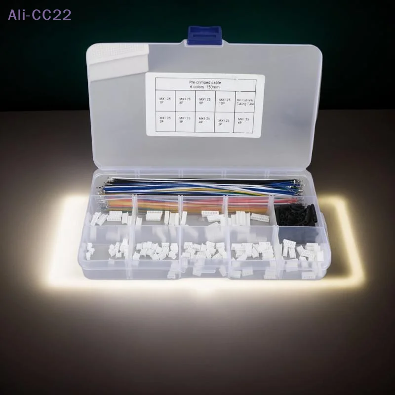 

1.25mm Pitch Connectors Set for Pixhawk: Molex PicoBlade Socket, Plug with Pre-Crimped 15cm Wires