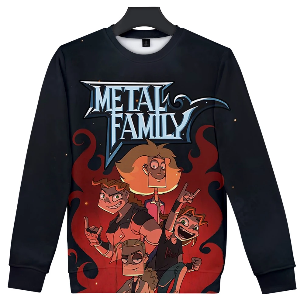 

Metal Family Cartoon Sweatshirt O-Neck Women Men's Tracksuit Unisex Long Sleeve Outwear Harajuku Streetwear 3D Clothes Plus Size