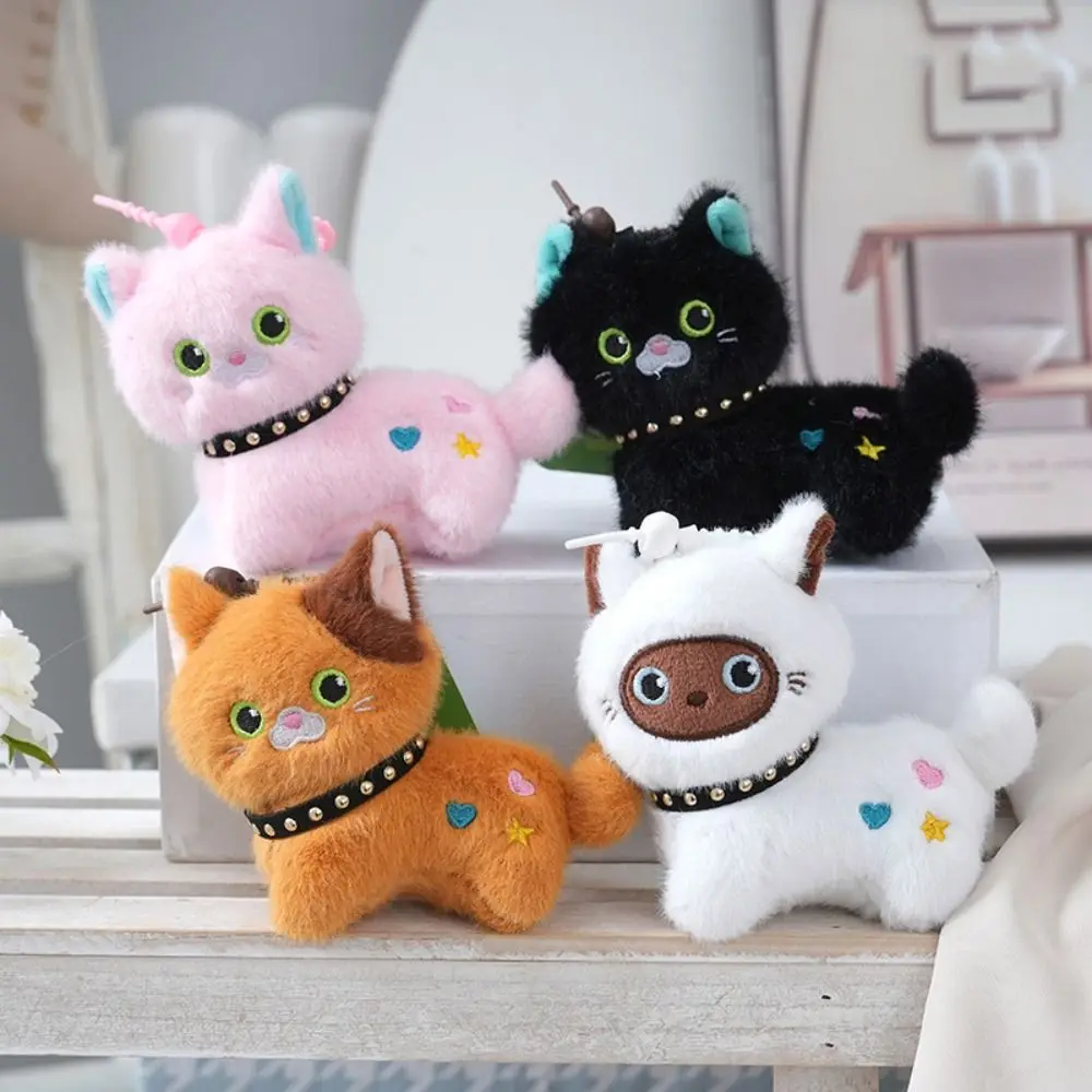 1 Piece Charm Cat Keychain Dolls Cute Simulation Kitten Pendant Plush Toy Bag Decoration Children Girls Birthday Gifts