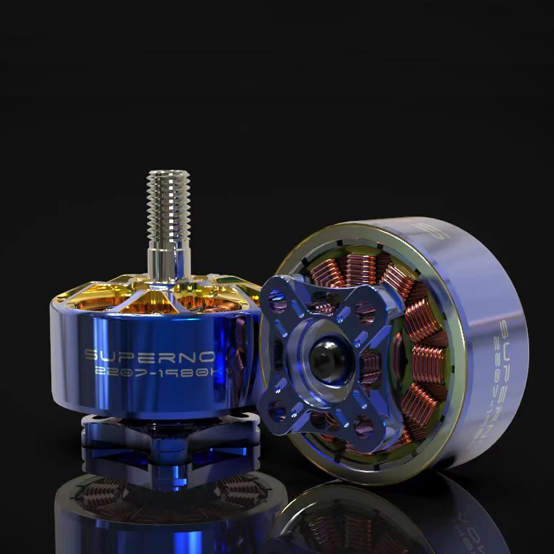 Motor sin Escobillas FyRcinpower Aos Supernova 2207 1980kv 5-6s Lipo para Drones de Carreras FPV Freestyle de 5 Pulgadas, Piezas de Quadcopter