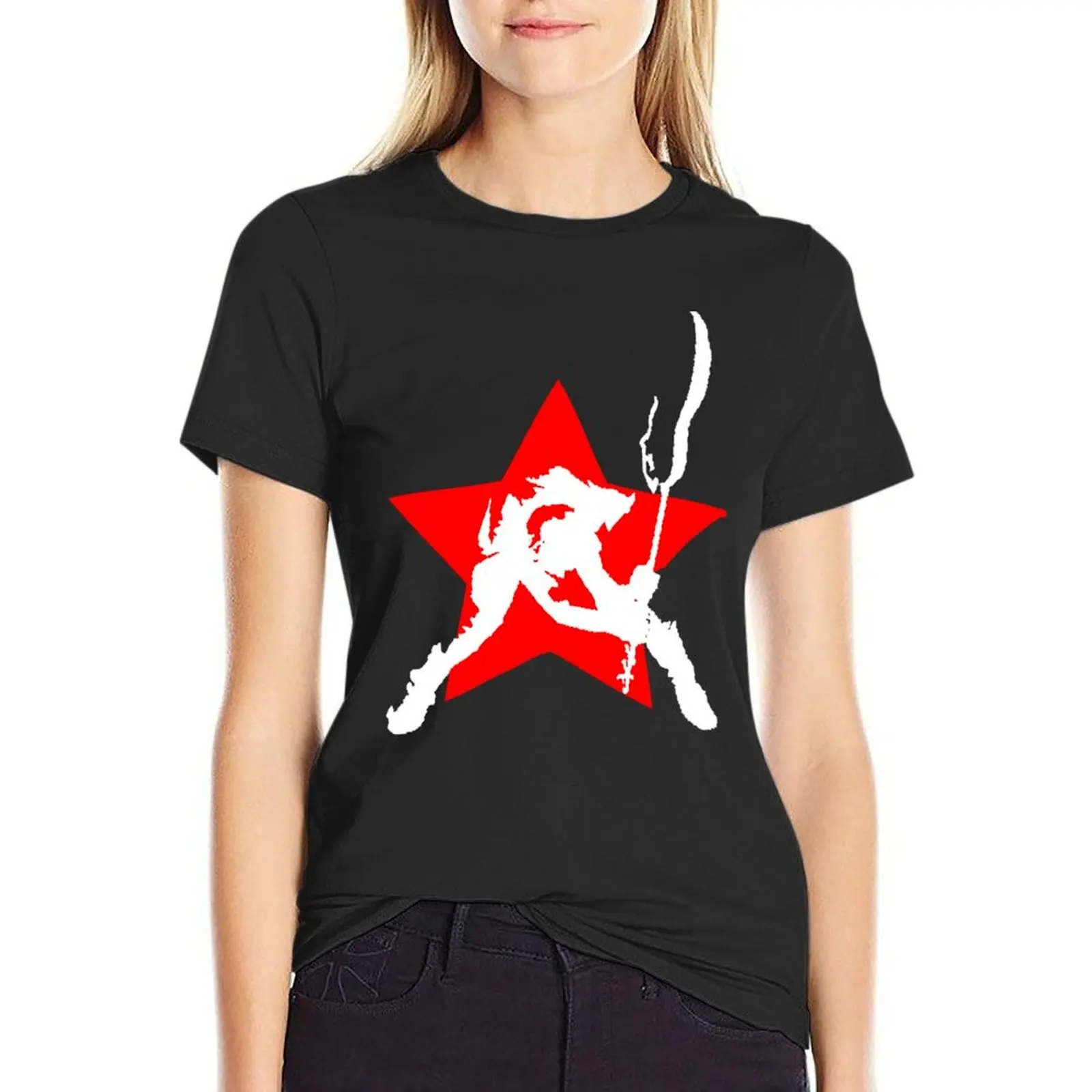 red star stage T-Shirt Blouse blacks Women's tops