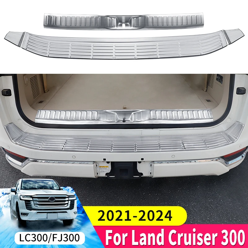 For 2021 2022 Toyota Land Cruiser 300 LC300 FJ300 J300 Threshold Modification Accessories Luggage Tail Door Guard Board body kit