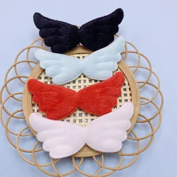 40Pcs 7.5*3.5CM Double Felt Angel Wing Padded Applique For Hair Clip Accessories Socks Hats Bag Cloth Decoration Patches