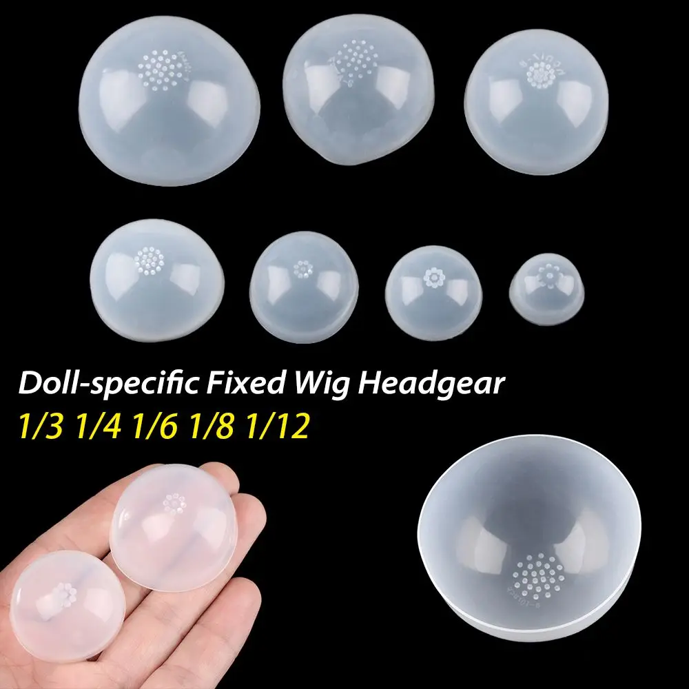 Doll-specific Fixed Wig Headgear Silicone Headgear for 1/3 1/4 1/6 1/8 1/12 Doll DIY Anti Slip Anti Staining Hair Wigs Cover